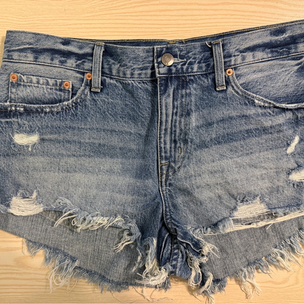Pistola Distressed Jean Shorts
